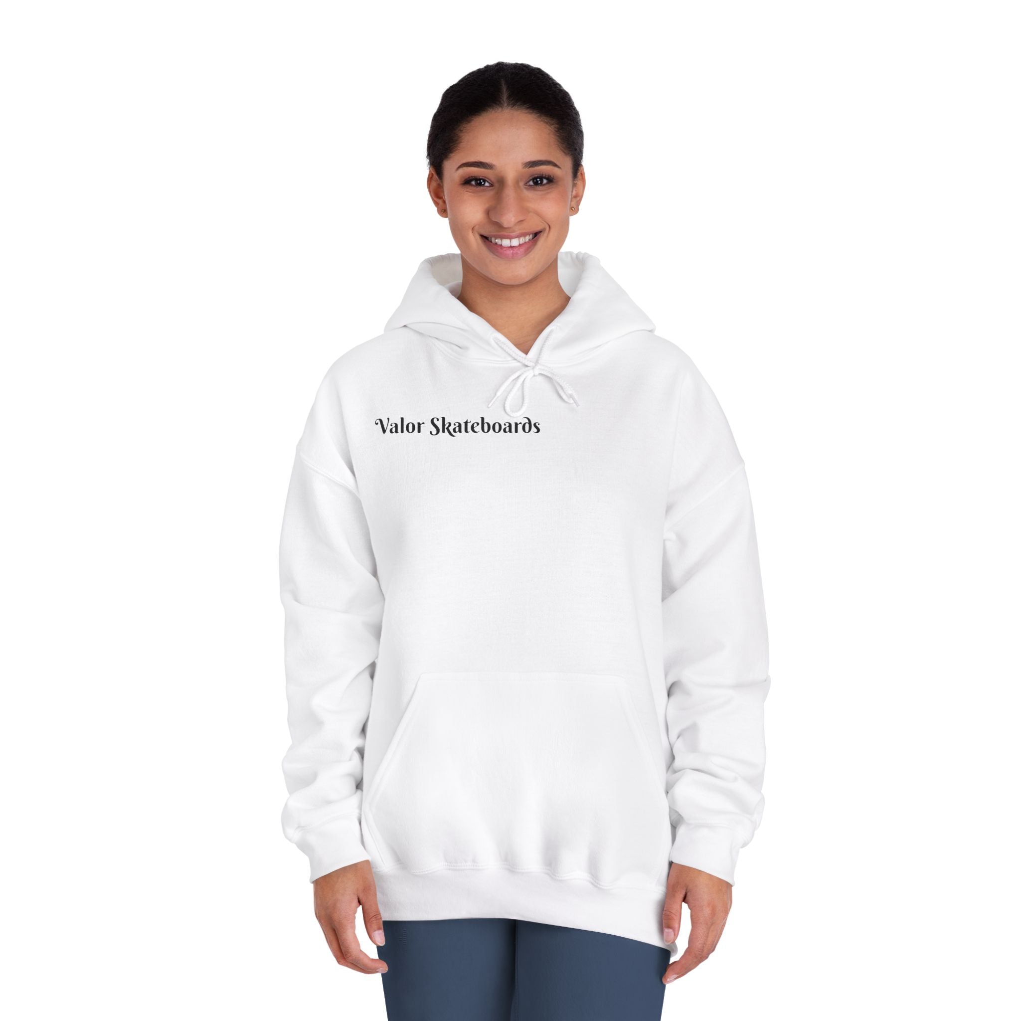 Skateboard Hoodie — 'Valor Skateboards' Minimal Photo Graphic Pullover