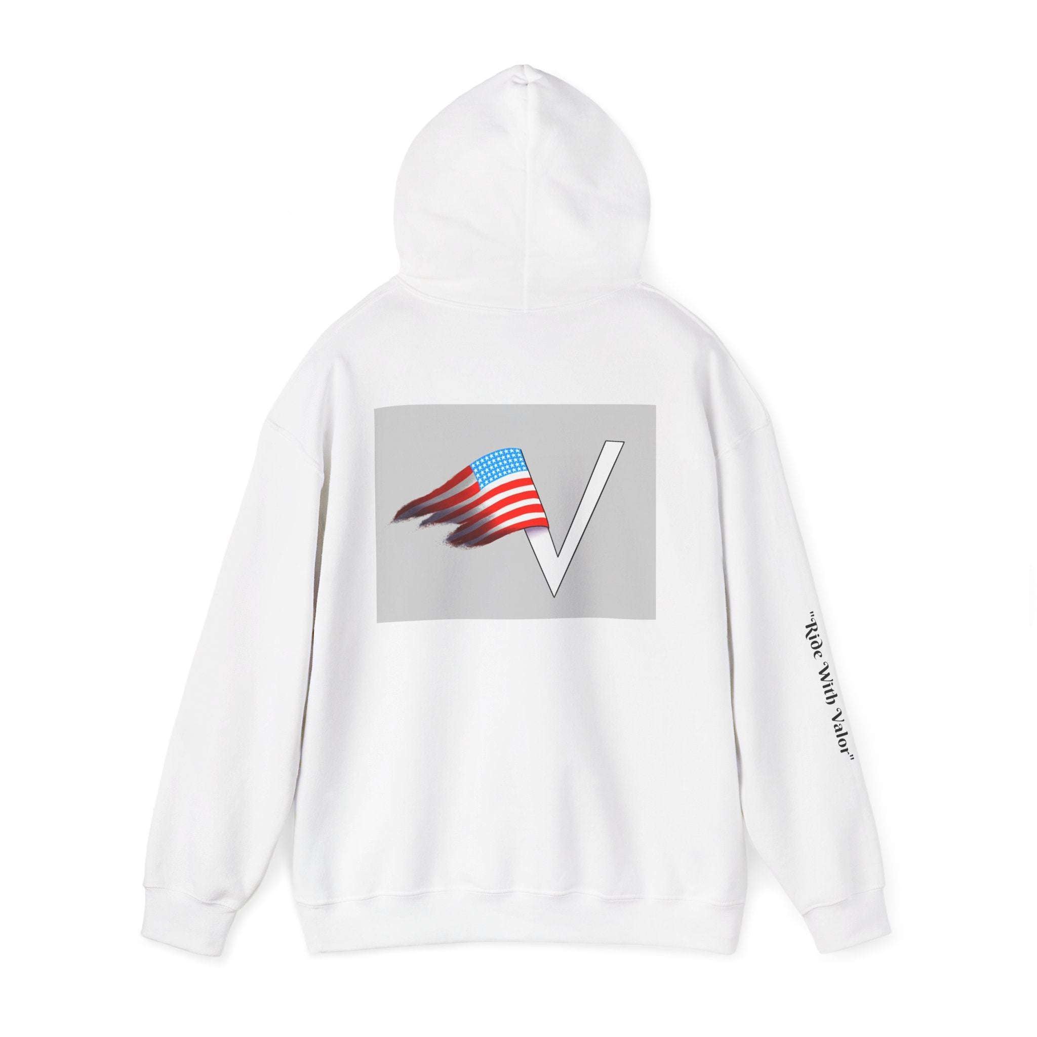 Valor Skateboards Hoodie — American Flag V Logo Pullover