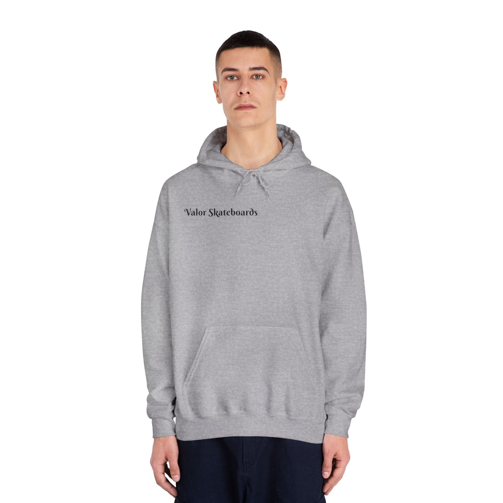 Skateboard Hoodie — 'Valor Skateboards' Minimal Photo Graphic Pullover