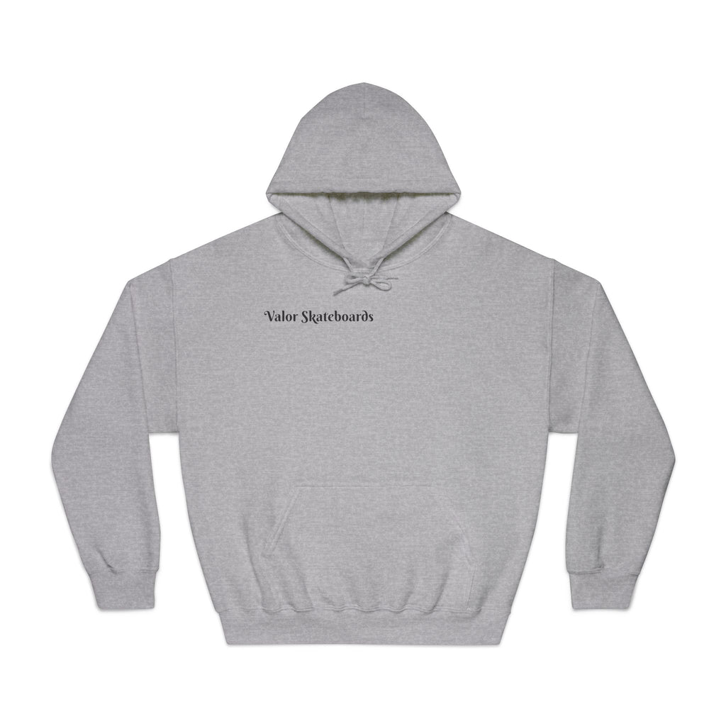 Skateboard Hoodie — 'Valor Skateboards' Minimal Photo Graphic Pullover