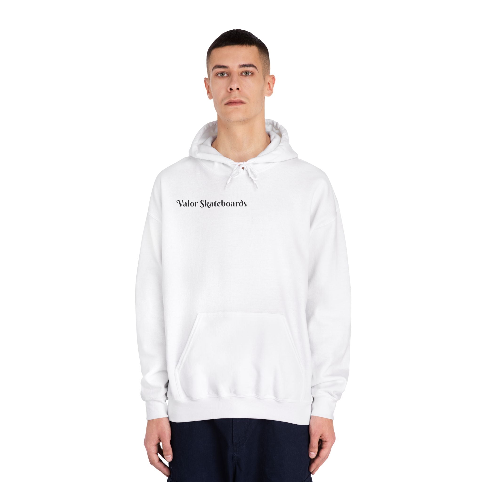 Skateboard Hoodie — 'Valor Skateboards' Minimal Photo Graphic Pullover